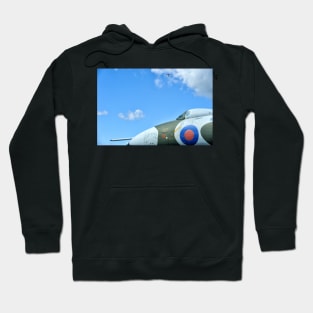 Microlight flies over an Avro Vulcan Bomber Hoodie